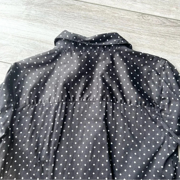 Chico’s Black Polka Dots Stretch Button Down Shirt - Picture 9 of 13